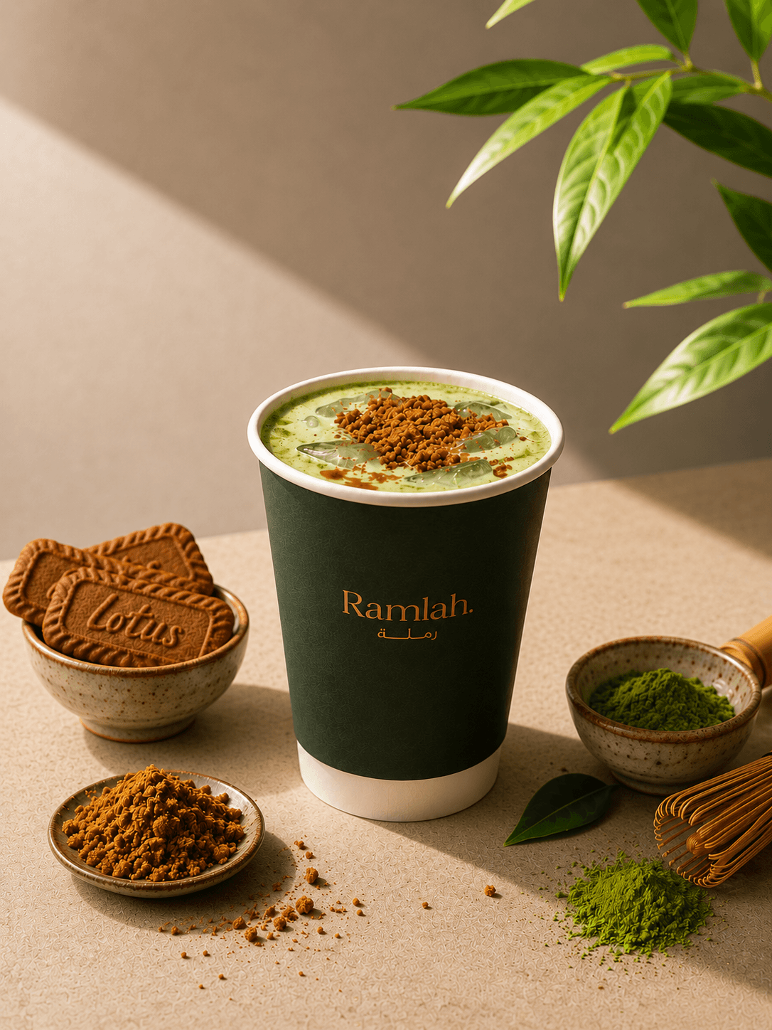 Biscoff Matcha specialty coffee